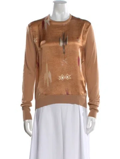 Pre-owned Forte Forte Silk Printed Top In Brown