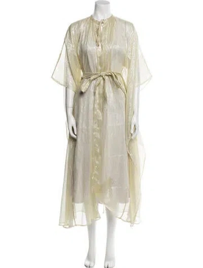 Pre-owned Forte Forte Silk Robe In Gold