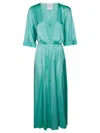Forte Forte Silk Long Dress In Blue