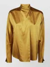Forte Forte Silk Satin Tassel Detail Long Sleeve Top In Multi