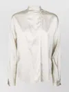 Forte Forte Silk Satin Tassel Detail Long Sleeve Top In Multi