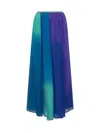 Forte Forte Gradient Pattern Blue/multicolor Skirt In Blue