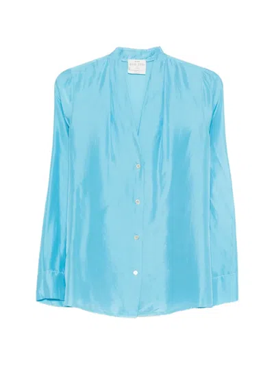 Forte Forte Silk Shirt In Blue