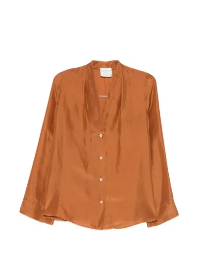 Forte Forte Silk Shirt In Brown