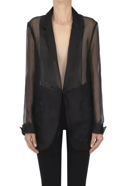 Forte Forte Silk Shirt Jacket In Black