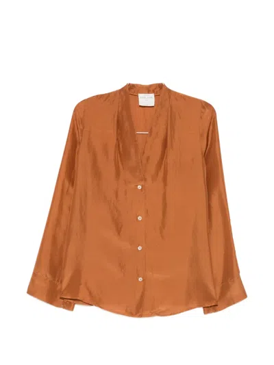 Forte Forte Silk Shirt In Orange