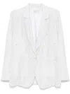 Forte Forte Embellished Double-breasted Silk Jacket With Button Detailing