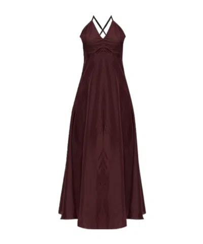 Forte Forte Silk Slip Dress In Brown