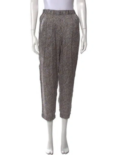 Pre-owned Forte Forte Silk Straight Leg Pants In Blue