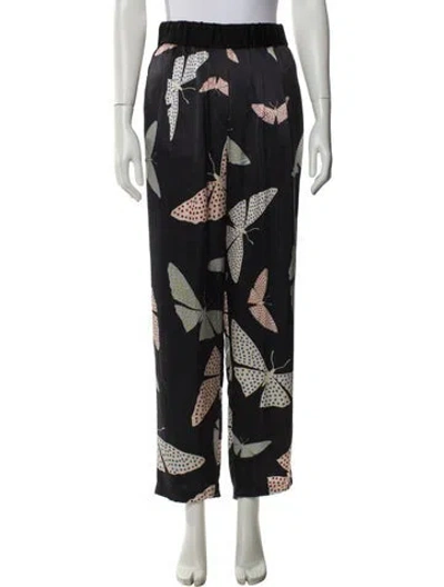 Pre-owned Forte Forte Silk Straight Leg Pants In Multi