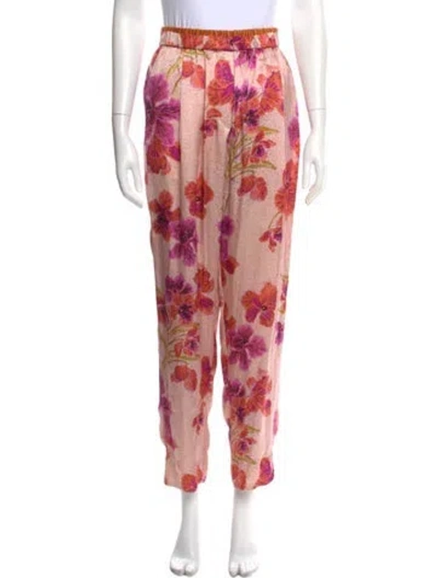 Pre-owned Forte Forte Silk Straight Leg Pants In Pink