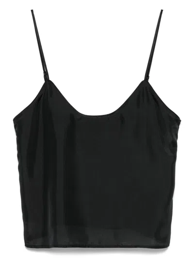Forte Forte Silk Top In Black