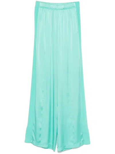 Forte Forte Silk Trousers In Green