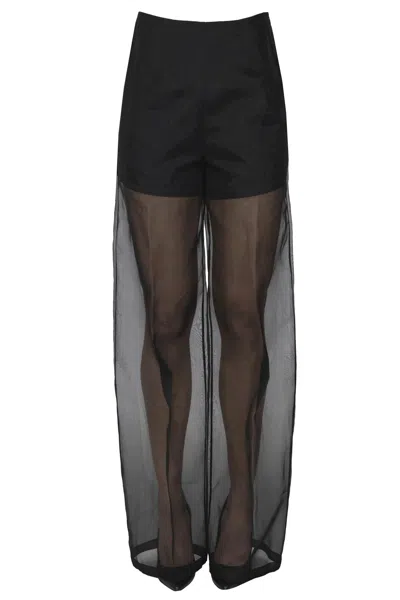 Forte Forte Silk Trousers In Black