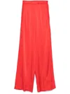 Forte Forte Habotai Silk Drawstring Pants In Orange