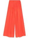 Forte Forte Habotai Silk Drawstring Pants In Orange