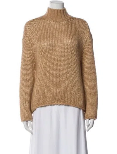 Pre-owned Forte Forte Silk Turtleneck Sweater In Neutral