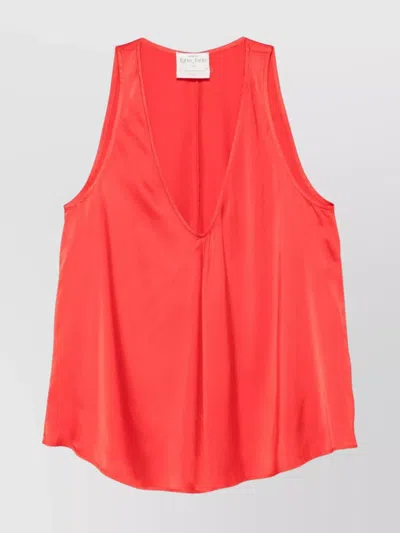 FORTE FORTE SILK V-NECK SLEEVELESS TANK TOP