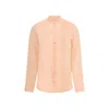 Forte Forte Sheer Silk Voile Mandarin Collar Blouse