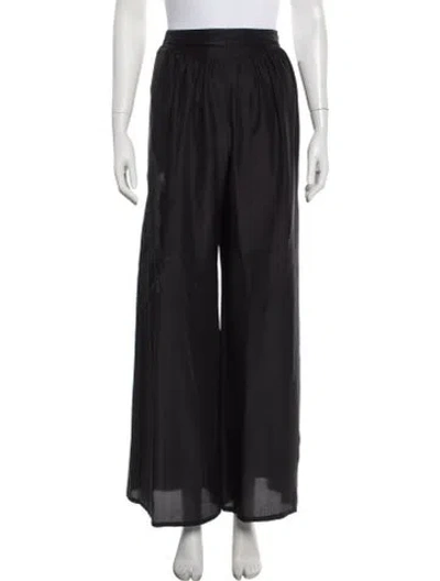 Pre-owned Forte Forte Silk Wide Leg Pants In Black