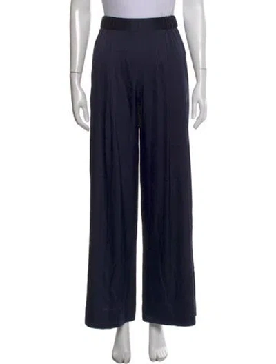 Pre-owned Forte Forte Silk Wide Leg Pants In Blue