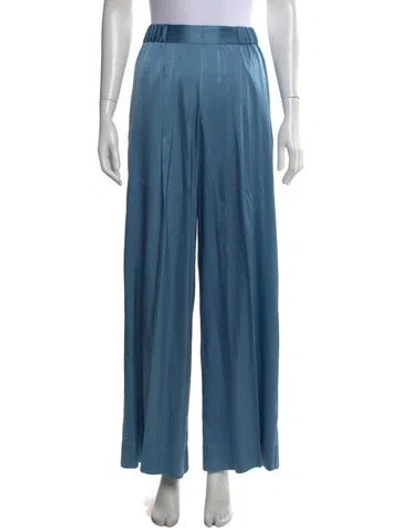 Pre-owned Forte Forte Silk Wide Leg Pants In Blue
