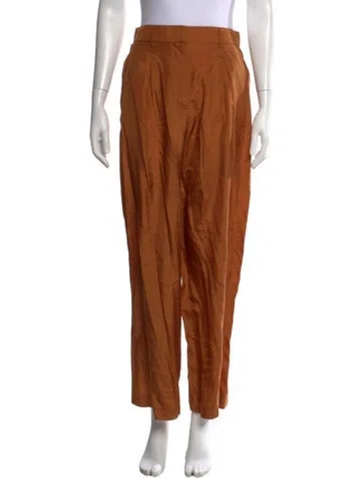 Pre-owned Forte Forte Silk Wide Leg Pants In Brown