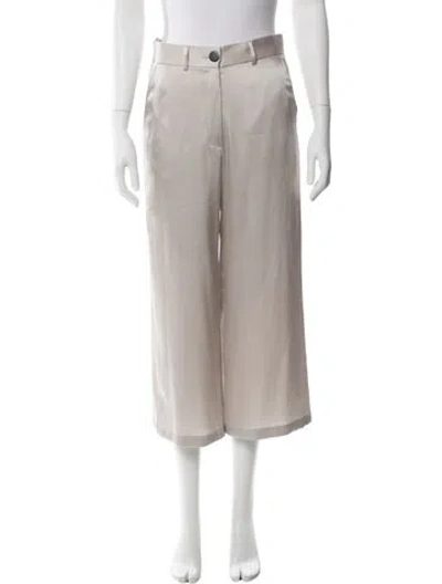 Pre-owned Forte Forte Silk Wide Leg Pants In Neutral