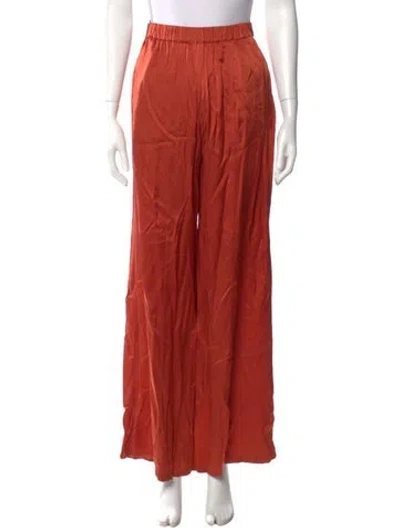 Pre-owned Forte Forte Silk Wide Leg Pants In Orange