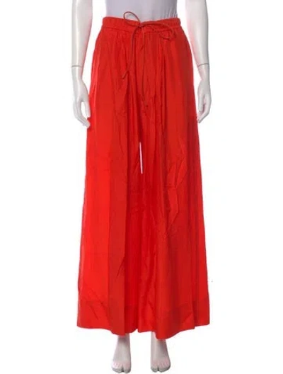 Pre-owned Forte Forte Silk Wide Leg Pants In Orange