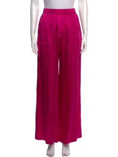 Pre-owned Forte Forte Silk Wide Leg Pants In Pink