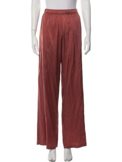 Pre-owned Forte Forte Silk Wide Leg Pants In Red