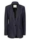 Shop Forte Forte Single-breasted Blazer In 黑色