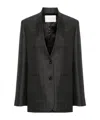 Forte Forte Wool Herringbone Sartorial Blazer In Black