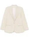 Forte Forte Single-breasted Blazer Jacket Featuring Front Pockets