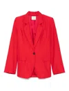 Forte Forte Single-breasted Blazer Jacket In Red