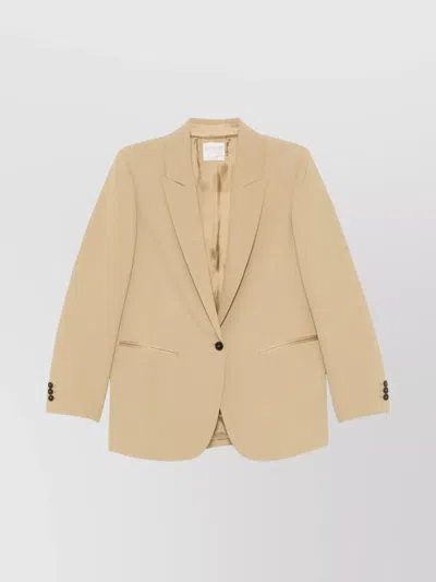 FORTE FORTE SINGLE-BREASTED BLAZER JACKET WITH FRONT POCKETS