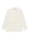 Forte Forte Forte_forte Cotton Single-breasted Blazer Jacket In Neutral