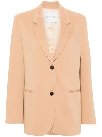 Forte Forte Single-breasted Blazer In Neutrals