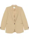 Forte Forte Single-breasted Blazer Jacket In Nude