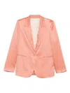 Forte Forte Single-breasted Blazer In Pink