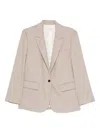 Forte Forte Single-breasted Peak-lapels Blazer In Neutral