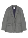 Forte Forte Tailored Long Sleeve Blazer Pockets In Gray