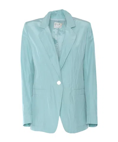 FORTE FORTE SINGLE-BREASTED SATIN SUIT JACKET