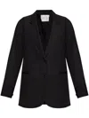Forte Forte Single-breasted Twill Blazer In Black