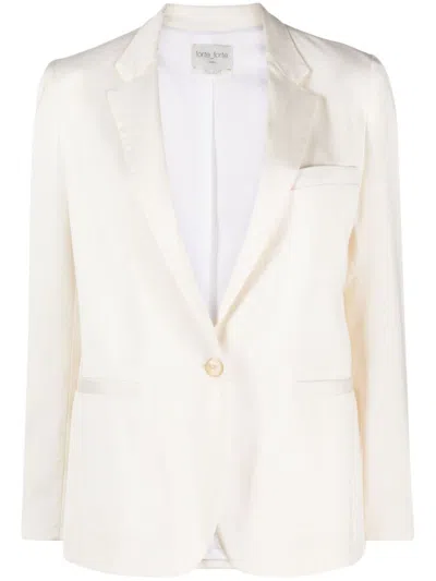 Forte Forte Single-breasted Blazer In Neutrals