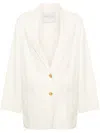 Forte Forte Single-breasted Twill Blazer In White