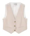 Forte Forte Single Breasted Vest In Nude