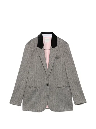 Forte Forte Single-breasted Blazer Jacket In Gray