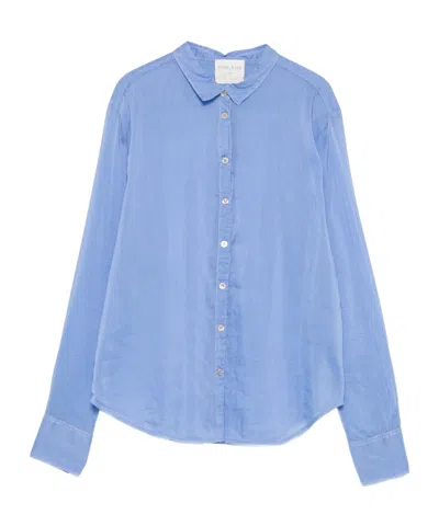 Forte Forte Single-breasted Long-sleeve Shirt In Blue